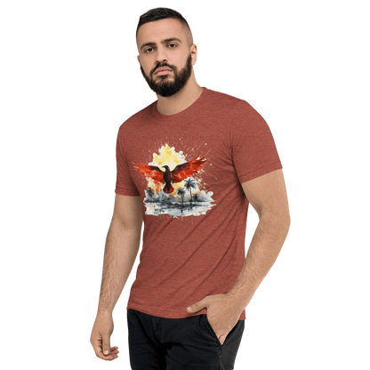 Kurzärmeliges Tri Blend T-Shirt "Firebird" - Artexio