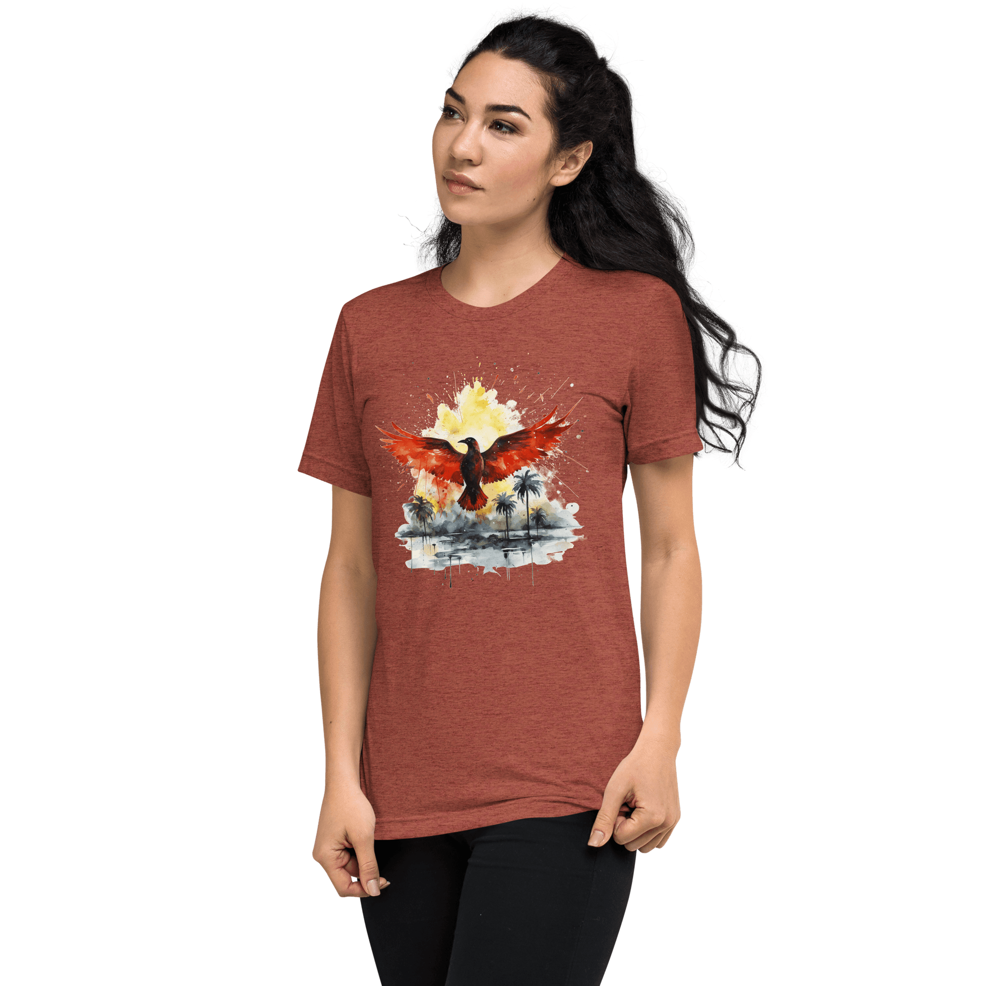 Kurzärmeliges Tri Blend T-Shirt "Firebird" - Artexio