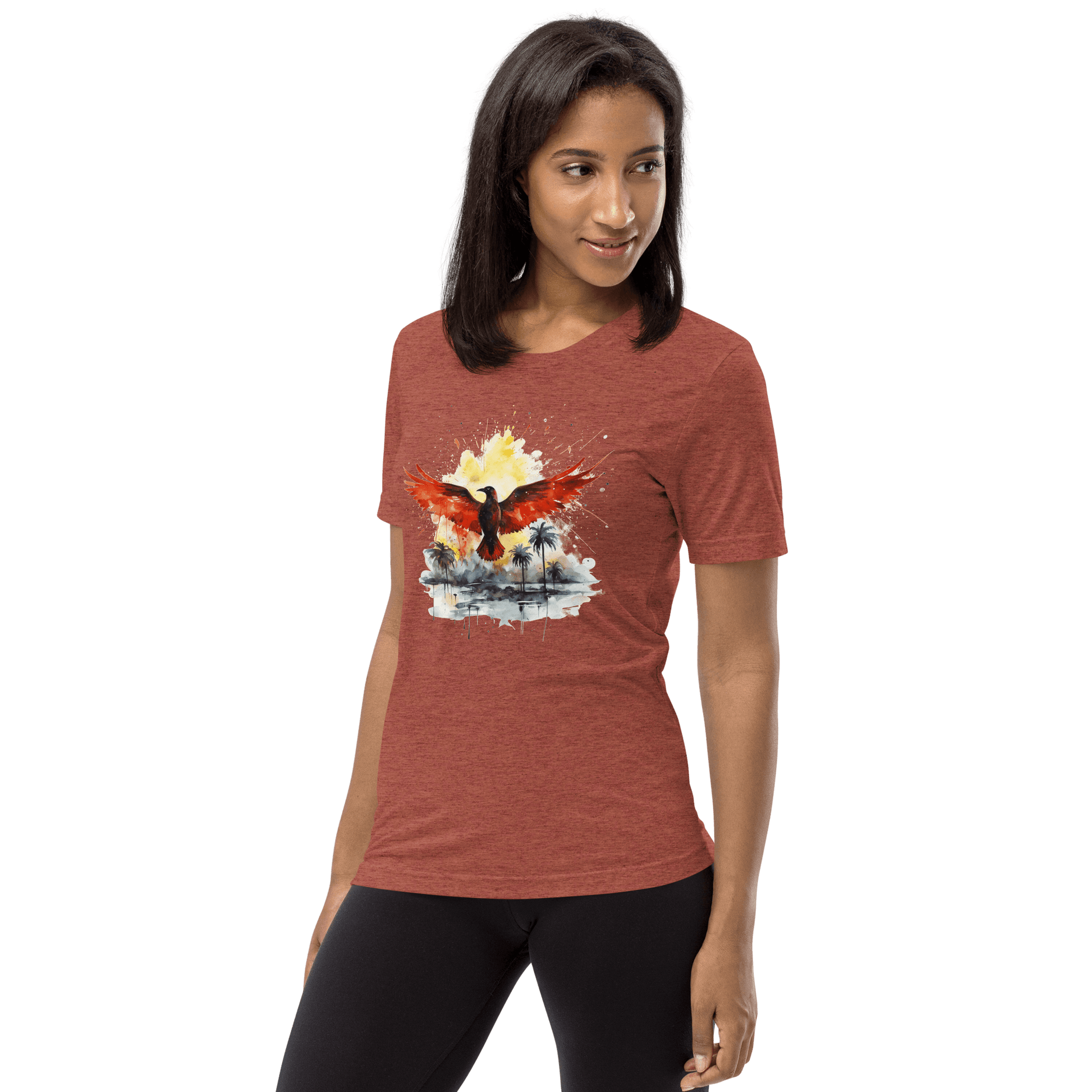 Kurzärmeliges Tri Blend T-Shirt "Firebird" - Artexio