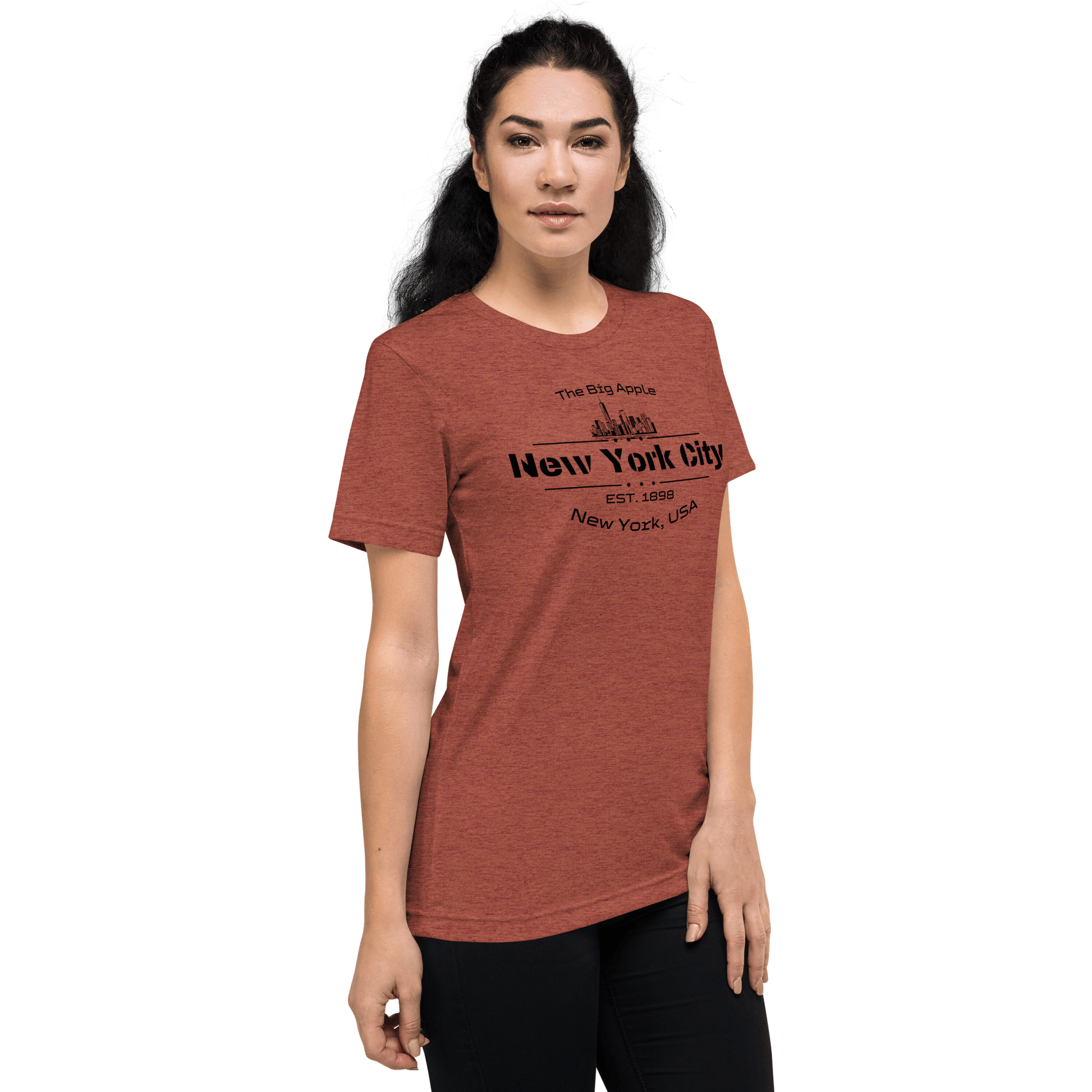 Kurzärmeliges Tri Blend T-Shirt "New York City" - Artexio