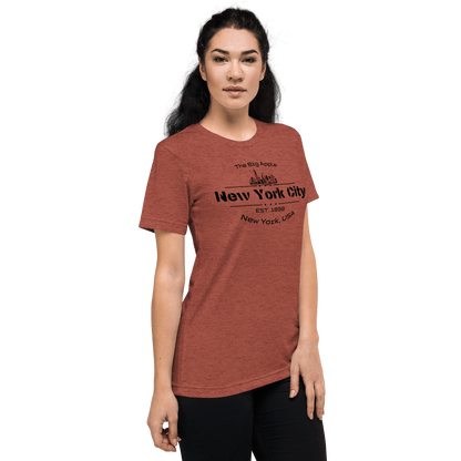 Kurzärmeliges Tri Blend T-Shirt "New York City" - Artexio