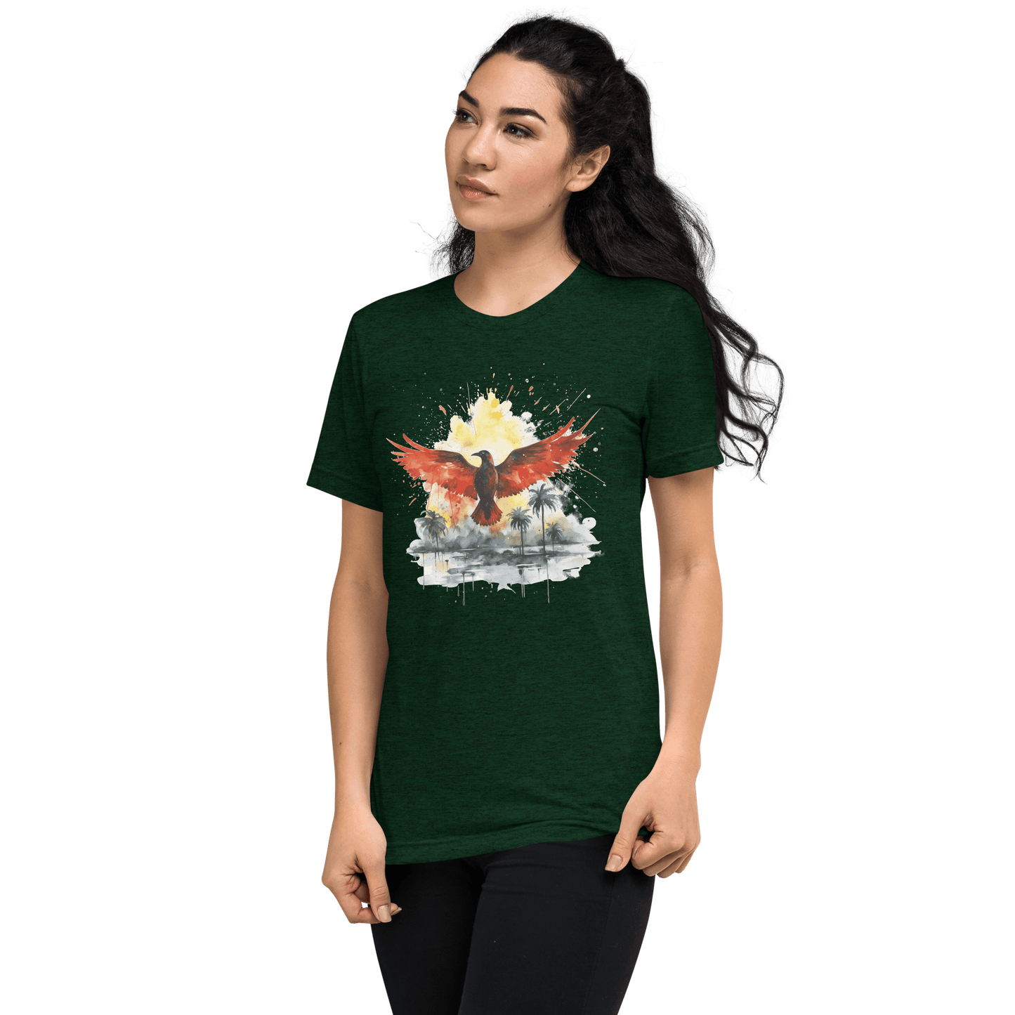 Kurzärmeliges Tri Blend T-Shirt "Firebird" - Artexio