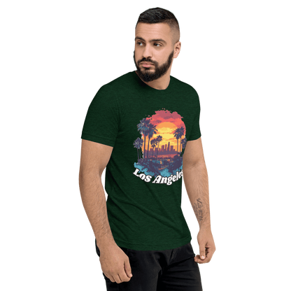 Kurzärmeliges Tri-Blend T-Shirt "Los Angeles" - Artexio