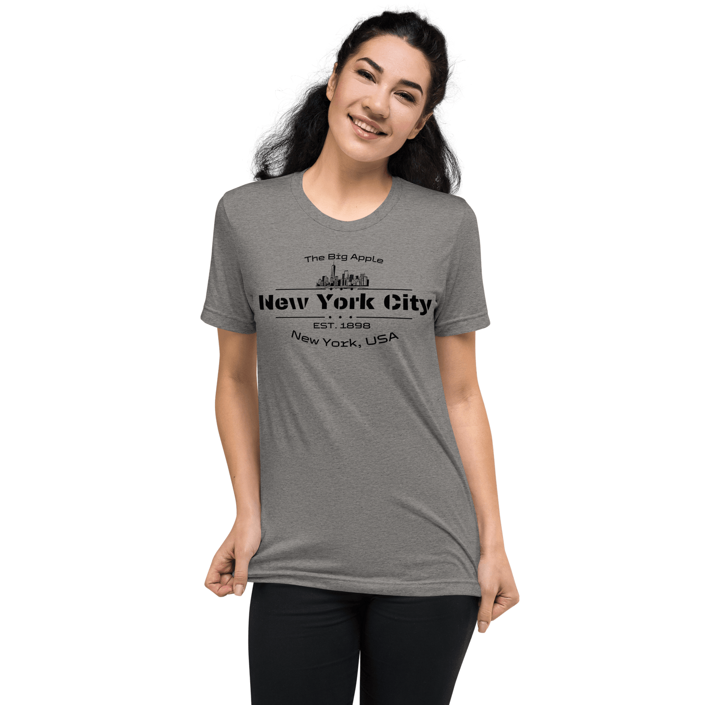 Kurzärmeliges Tri Blend T-Shirt "New York City" - Artexio