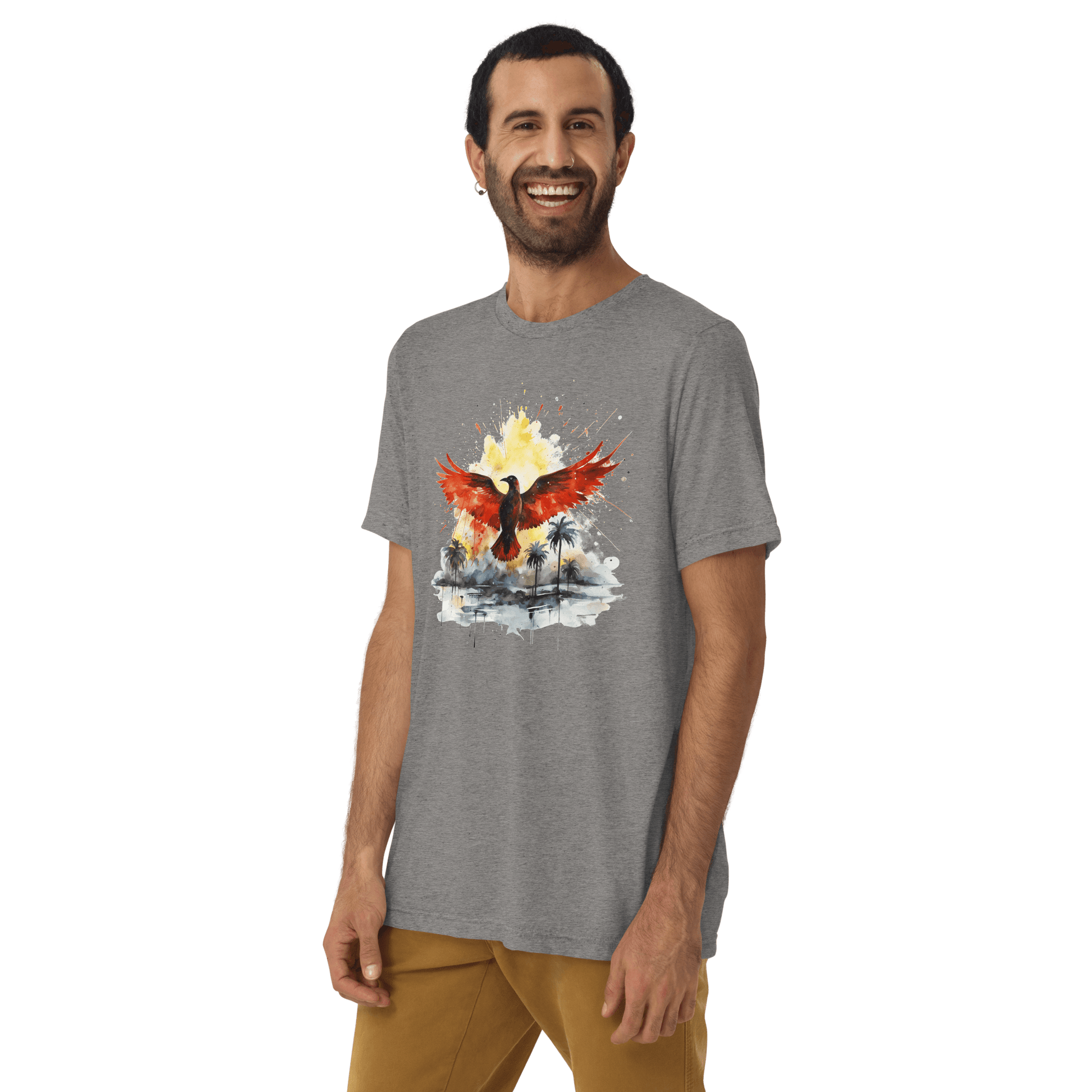 Kurzärmeliges Tri Blend T-Shirt "Firebird" - Artexio