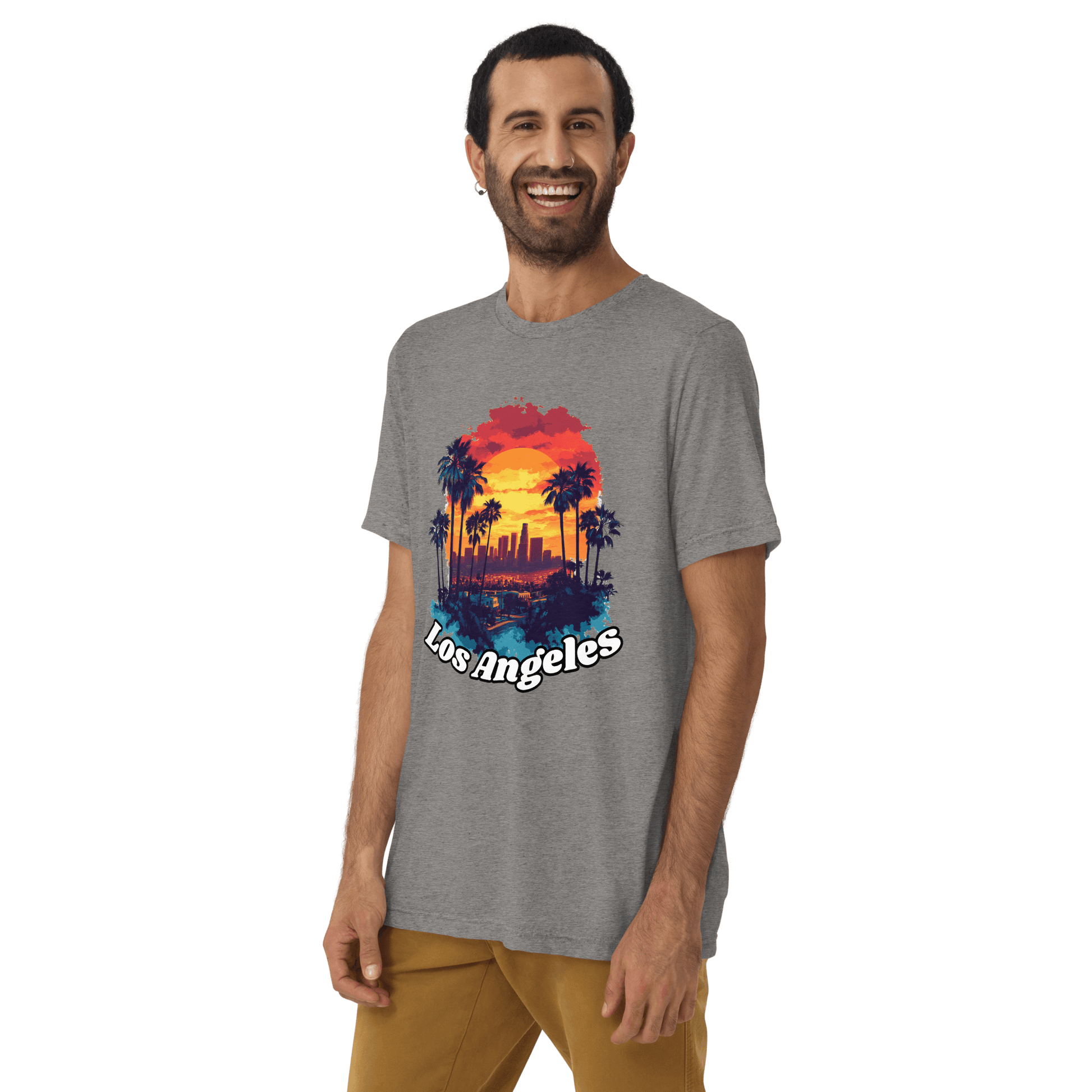 Kurzärmeliges Tri-Blend T-Shirt "Los Angeles" - Artexio