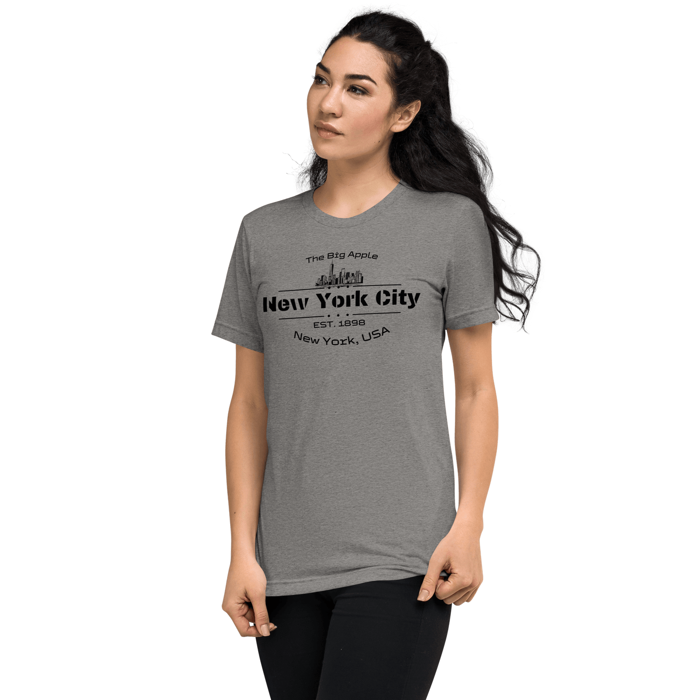 Kurzärmeliges Tri Blend T-Shirt "New York City" - Artexio