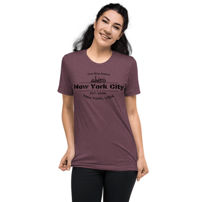 Kurzärmeliges Tri Blend T-Shirt "New York City" - Artexio