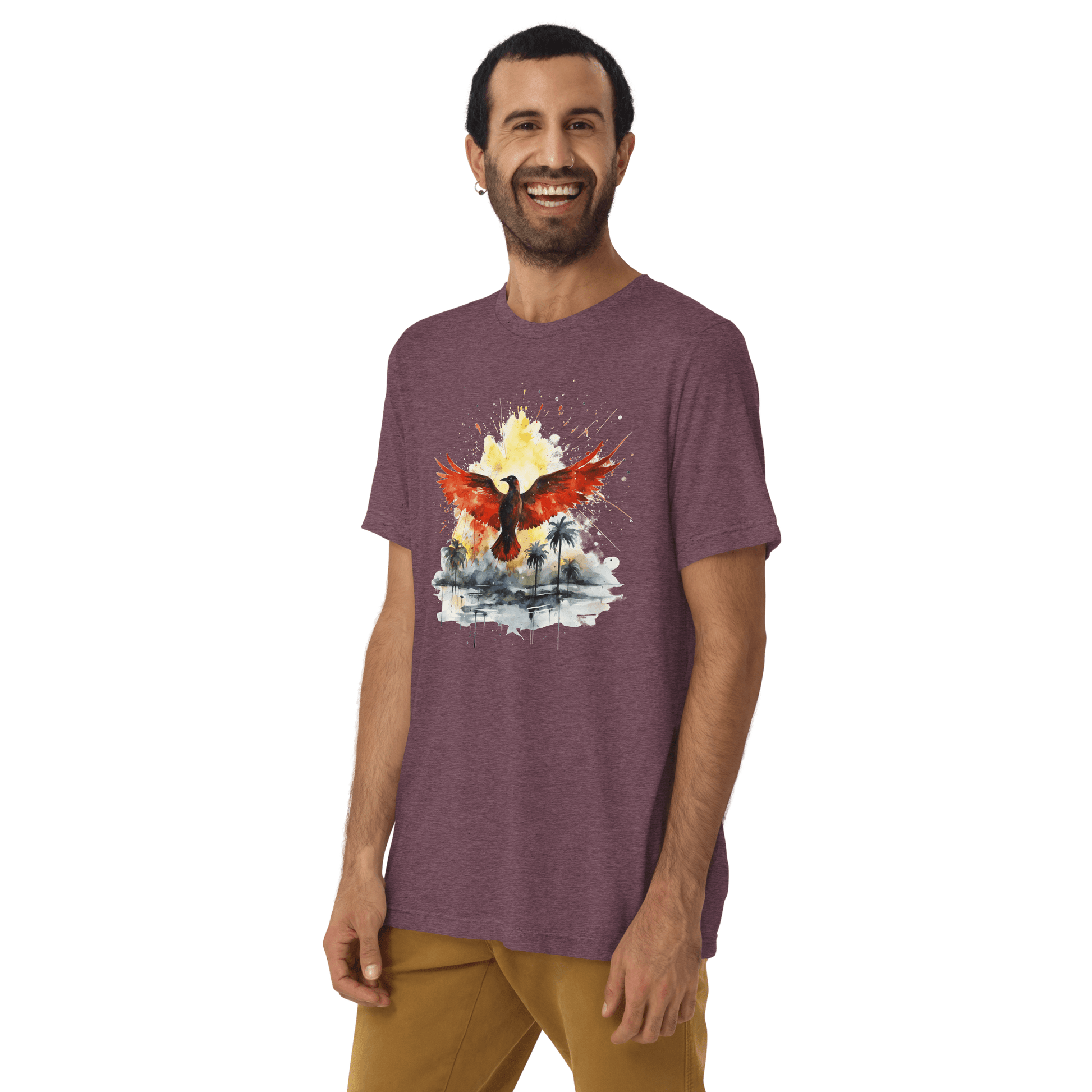 Kurzärmeliges Tri Blend T-Shirt "Firebird" - Artexio