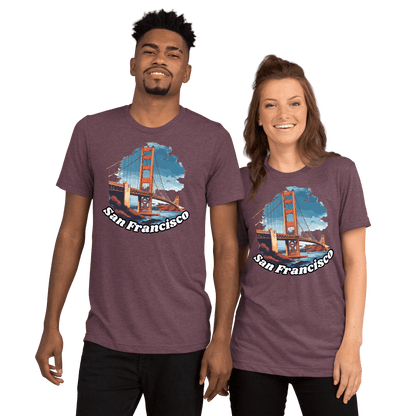 Kurzärmeliges Tri-Blend T-Shirt "San Francisco" - Artexio