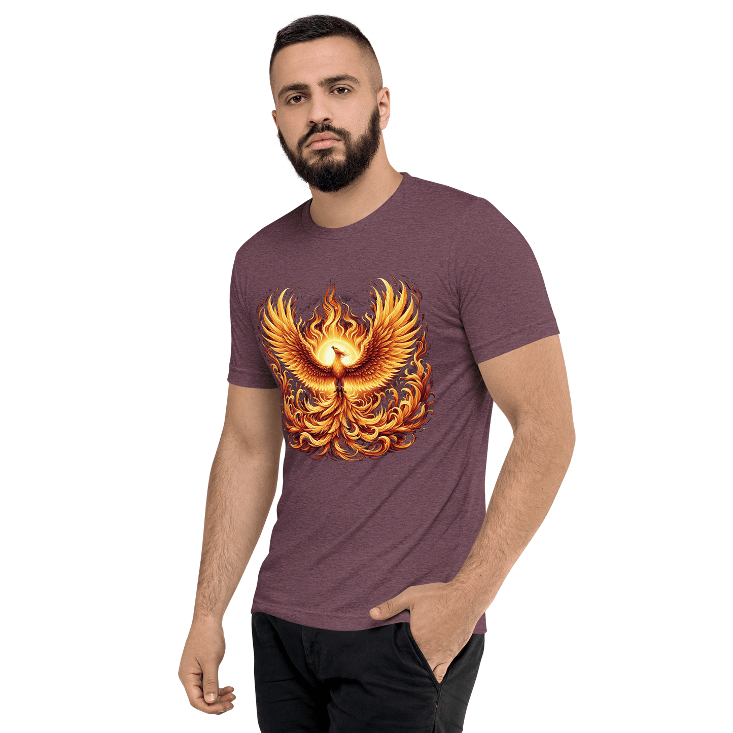 Kurzärmeliges Tri-Blend T-Shirt "Phoenix"