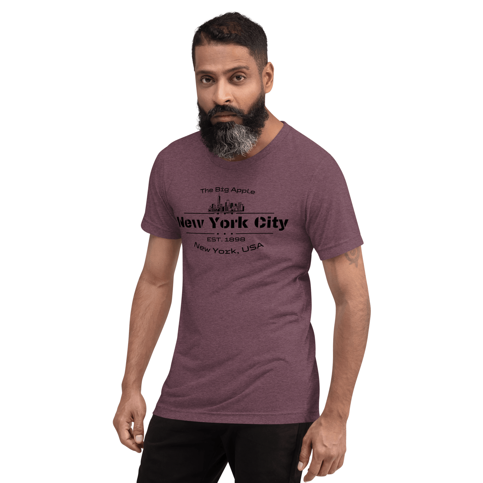 Kurzärmeliges Tri Blend T-Shirt "New York City" - Artexio