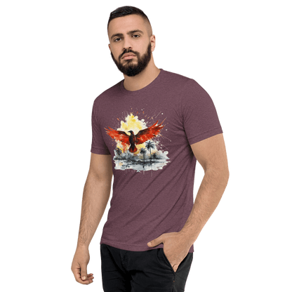 Kurzärmeliges Tri Blend T-Shirt "Firebird" - Artexio