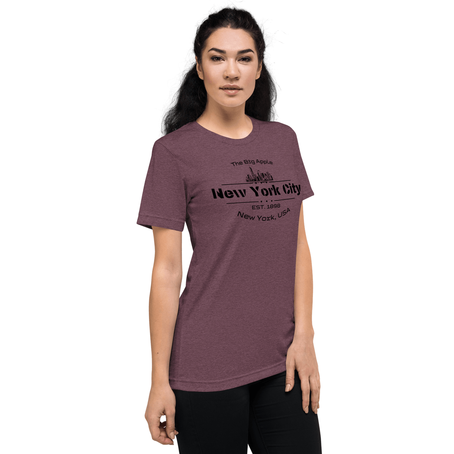 Kurzärmeliges Tri Blend T-Shirt "New York City" - Artexio