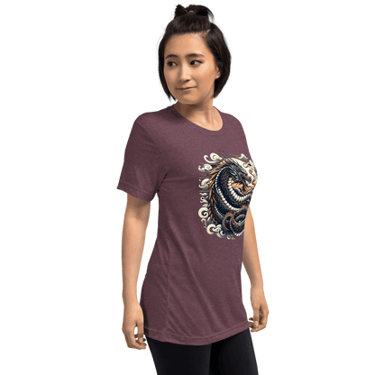 Kurzärmeliges Tri Blend T-Shirt "Drache" - Artexio