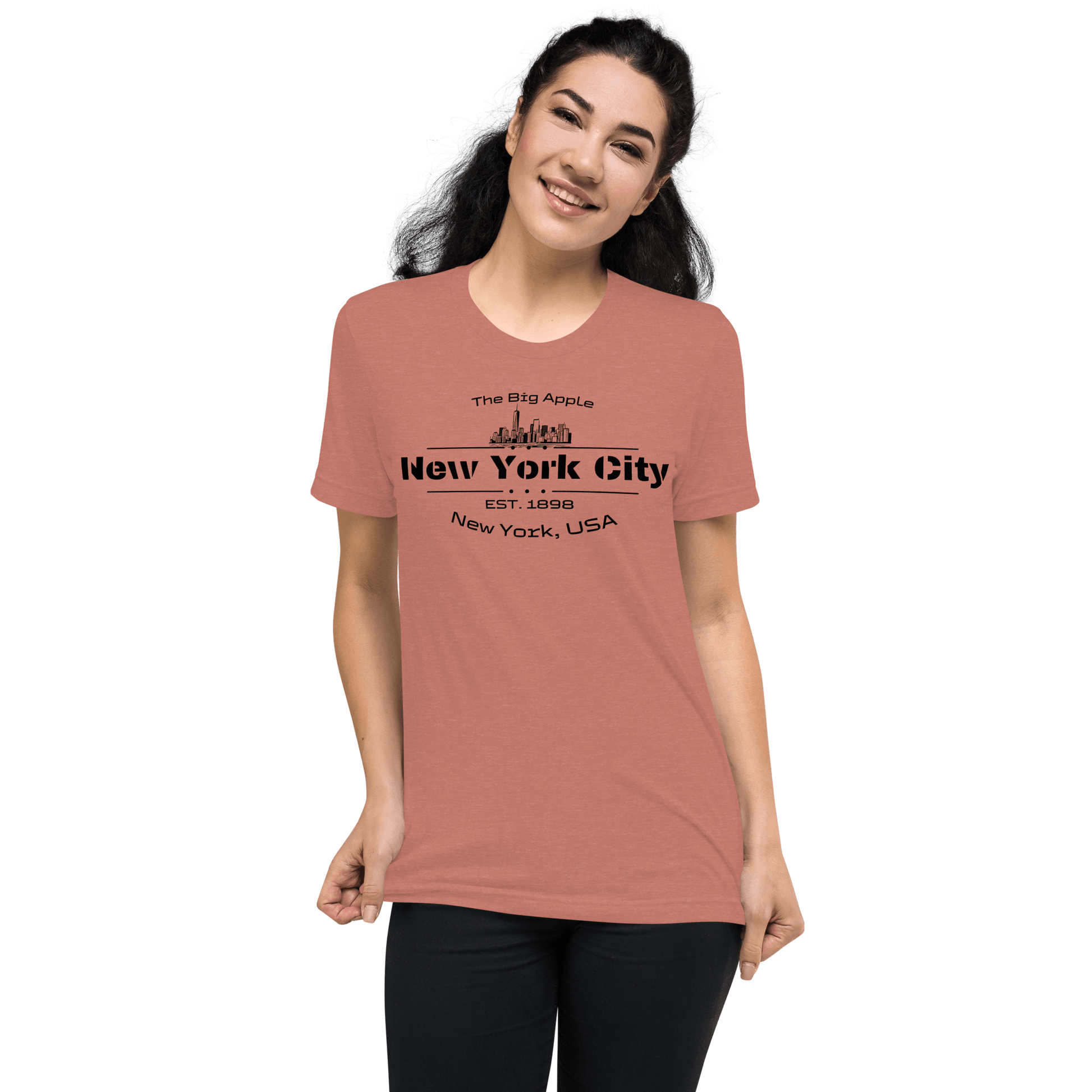 Kurzärmeliges Tri Blend T-Shirt "New York City" - Artexio