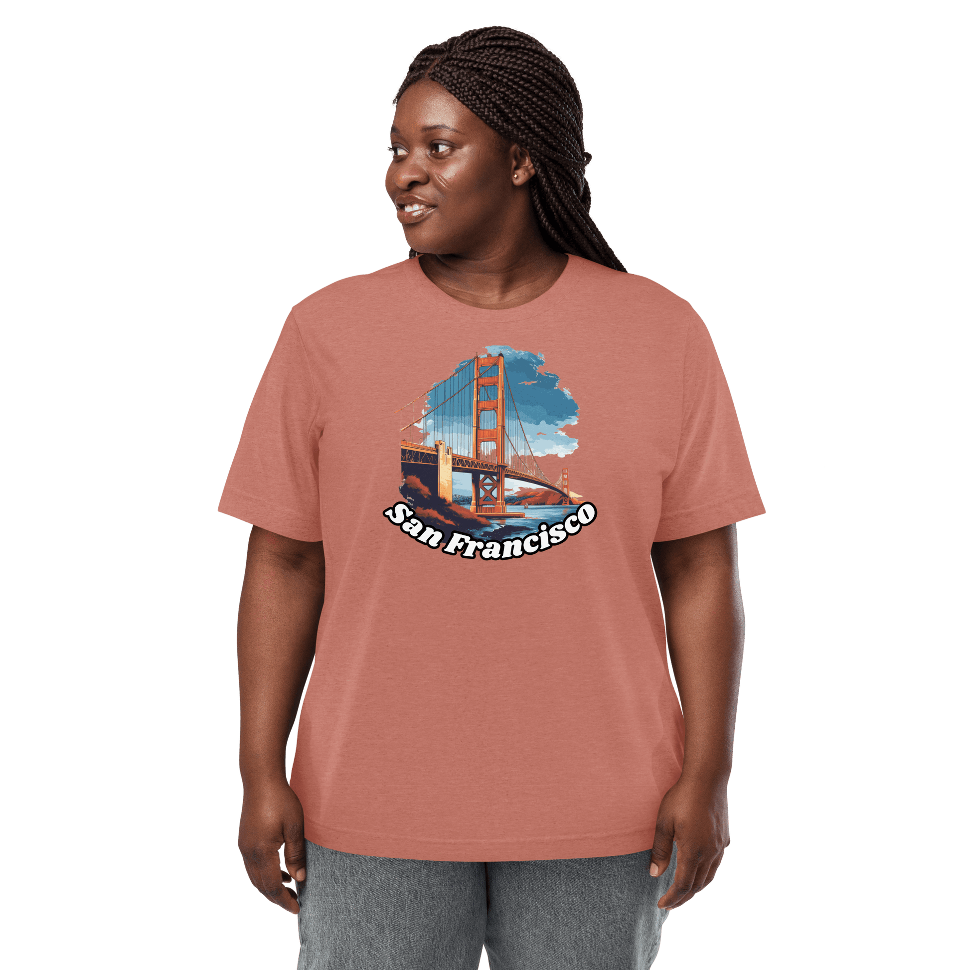 Kurzärmeliges Tri-Blend T-Shirt "San Francisco" - Artexio