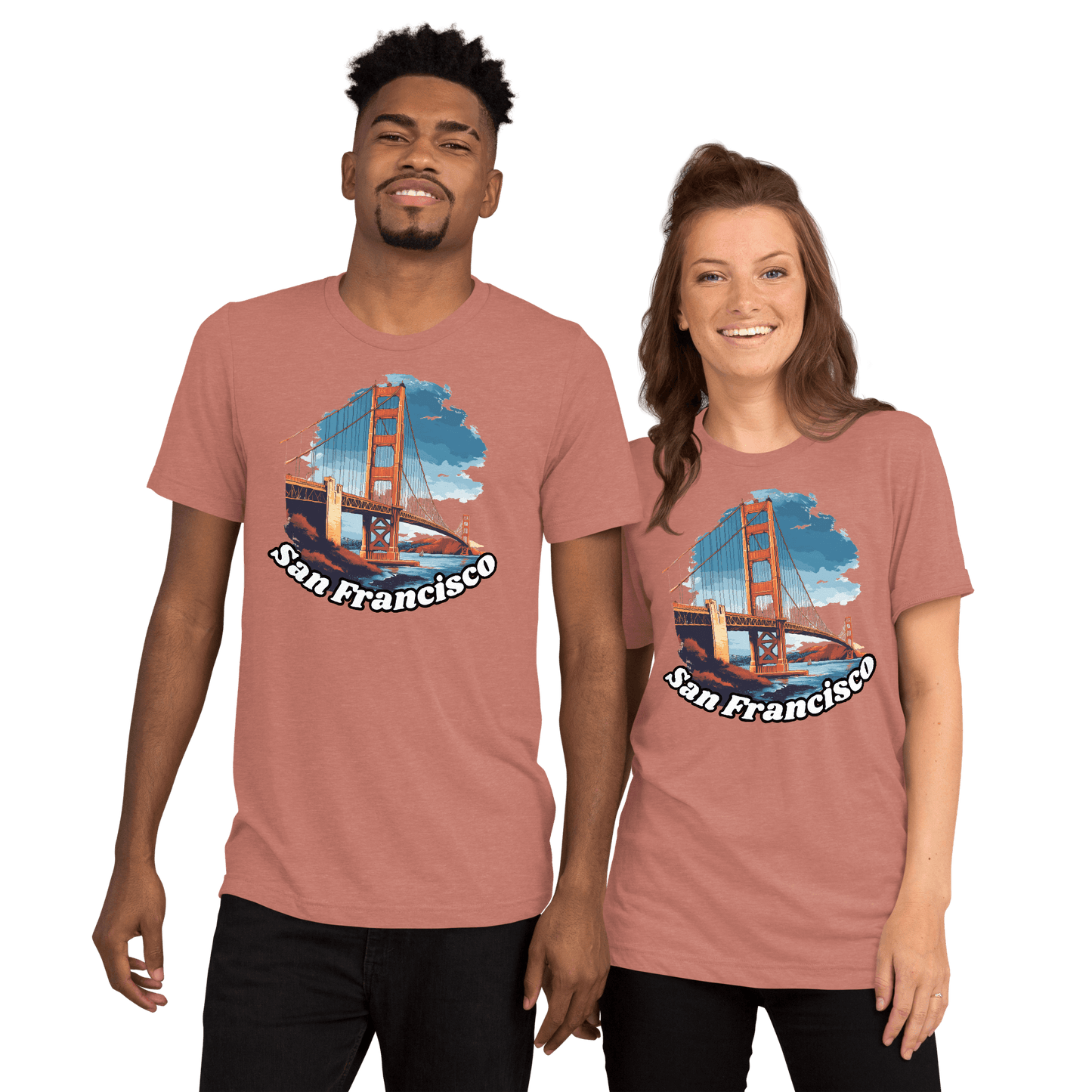 Kurzärmeliges Tri-Blend T-Shirt "San Francisco" - Artexio