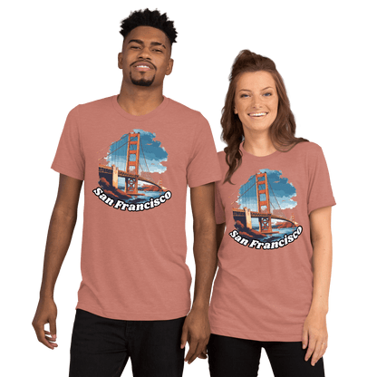 Kurzärmeliges Tri-Blend T-Shirt "San Francisco" - Artexio