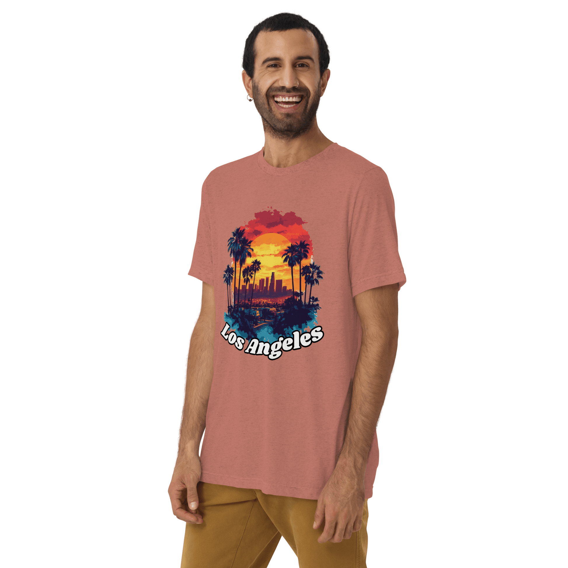 Kurzärmeliges Tri-Blend T-Shirt "Los Angeles" - Artexio