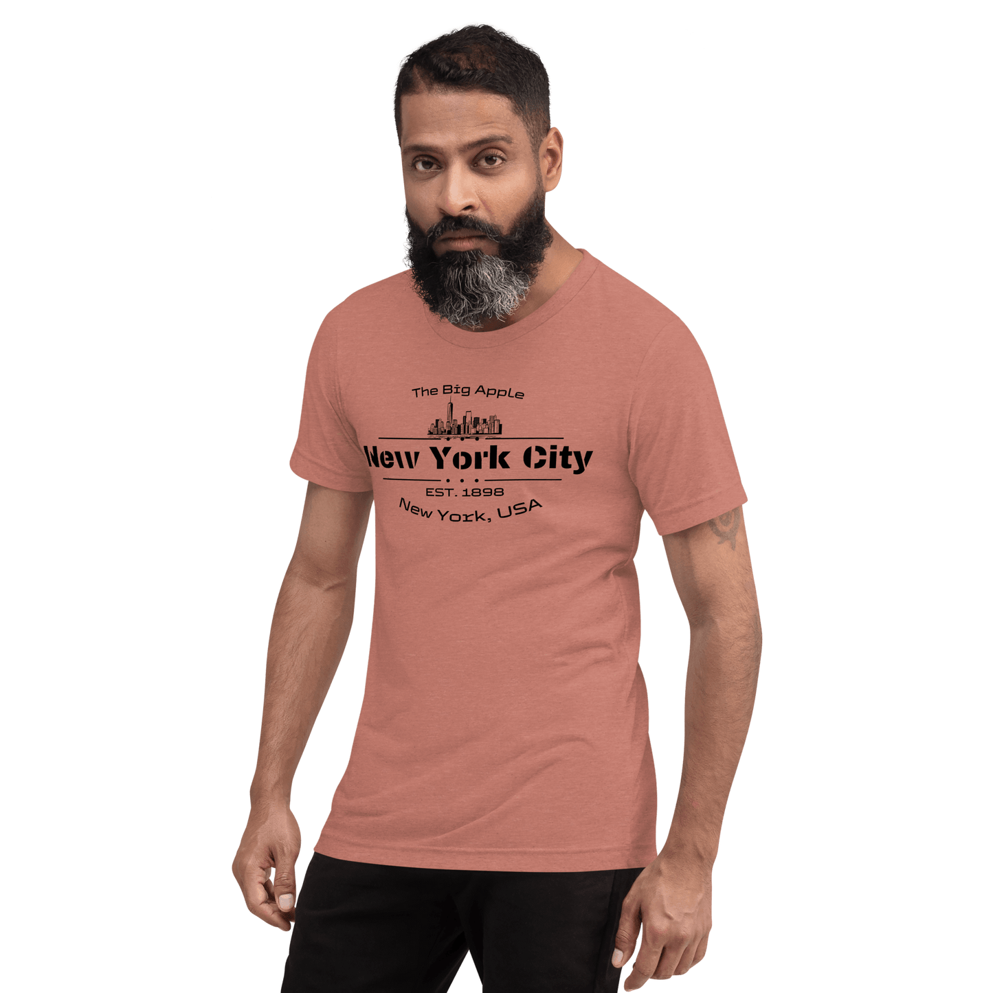 Kurzärmeliges Tri Blend T-Shirt "New York City" - Artexio