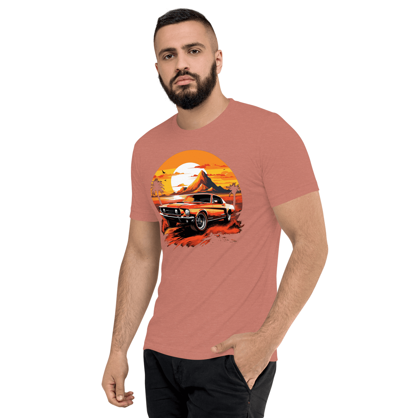 Short-sleeved tri-blend T-shirt "Ford Mustang"