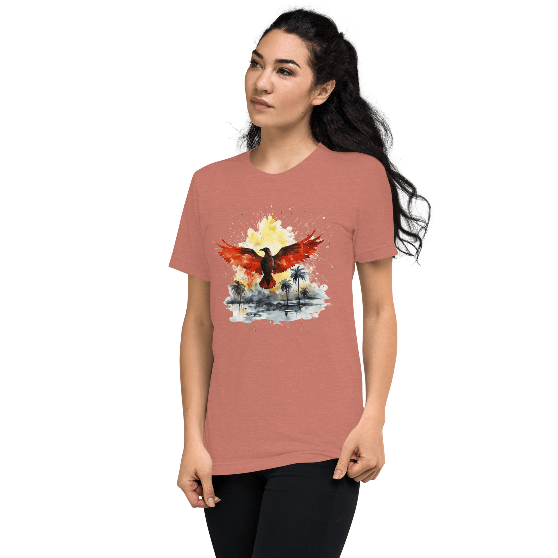 Kurzärmeliges Tri Blend T-Shirt "Firebird" - Artexio