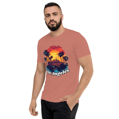 Kurzärmeliges Tri-Blend T-Shirt "Los Angeles" - Artexio