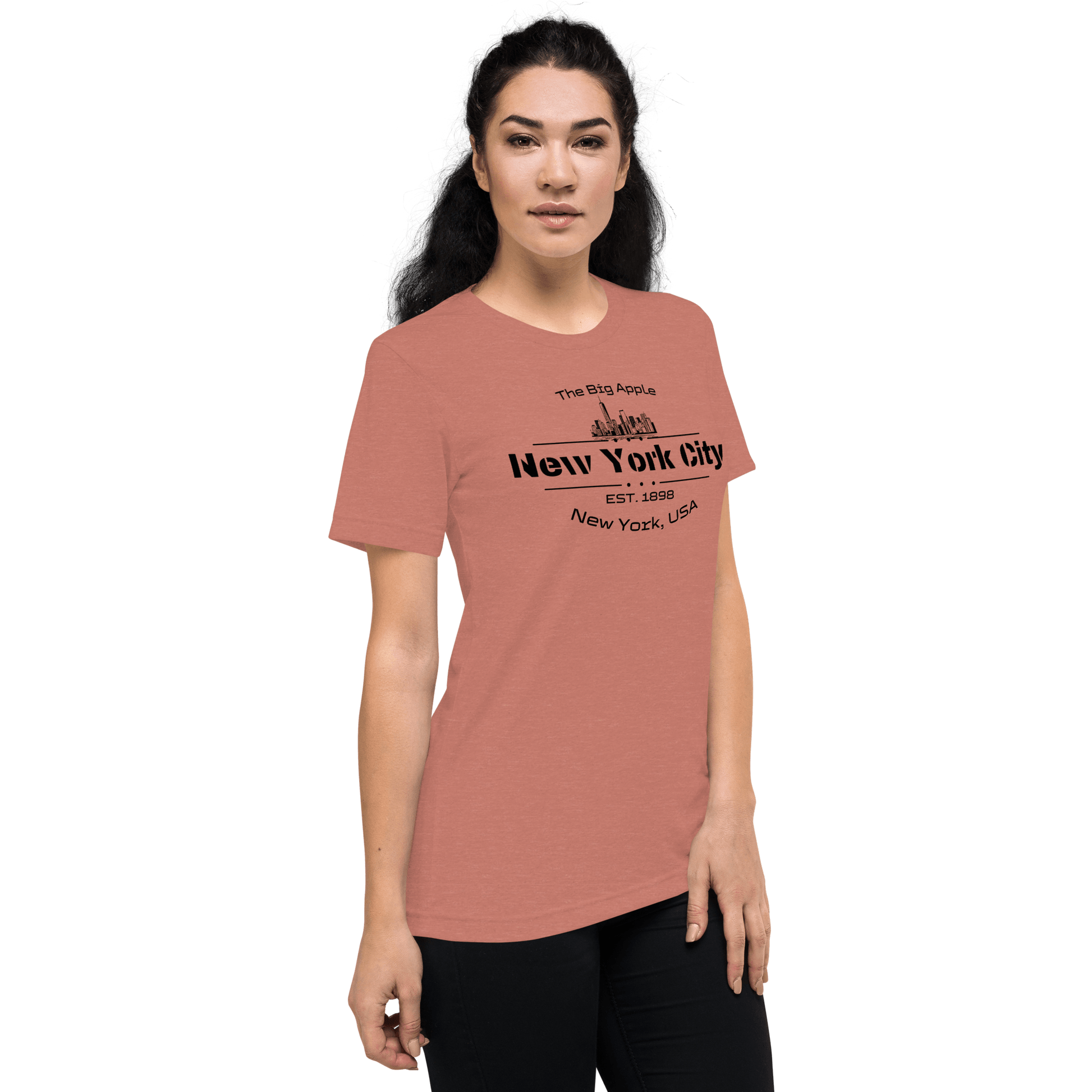 Kurzärmeliges Tri Blend T-Shirt "New York City" - Artexio