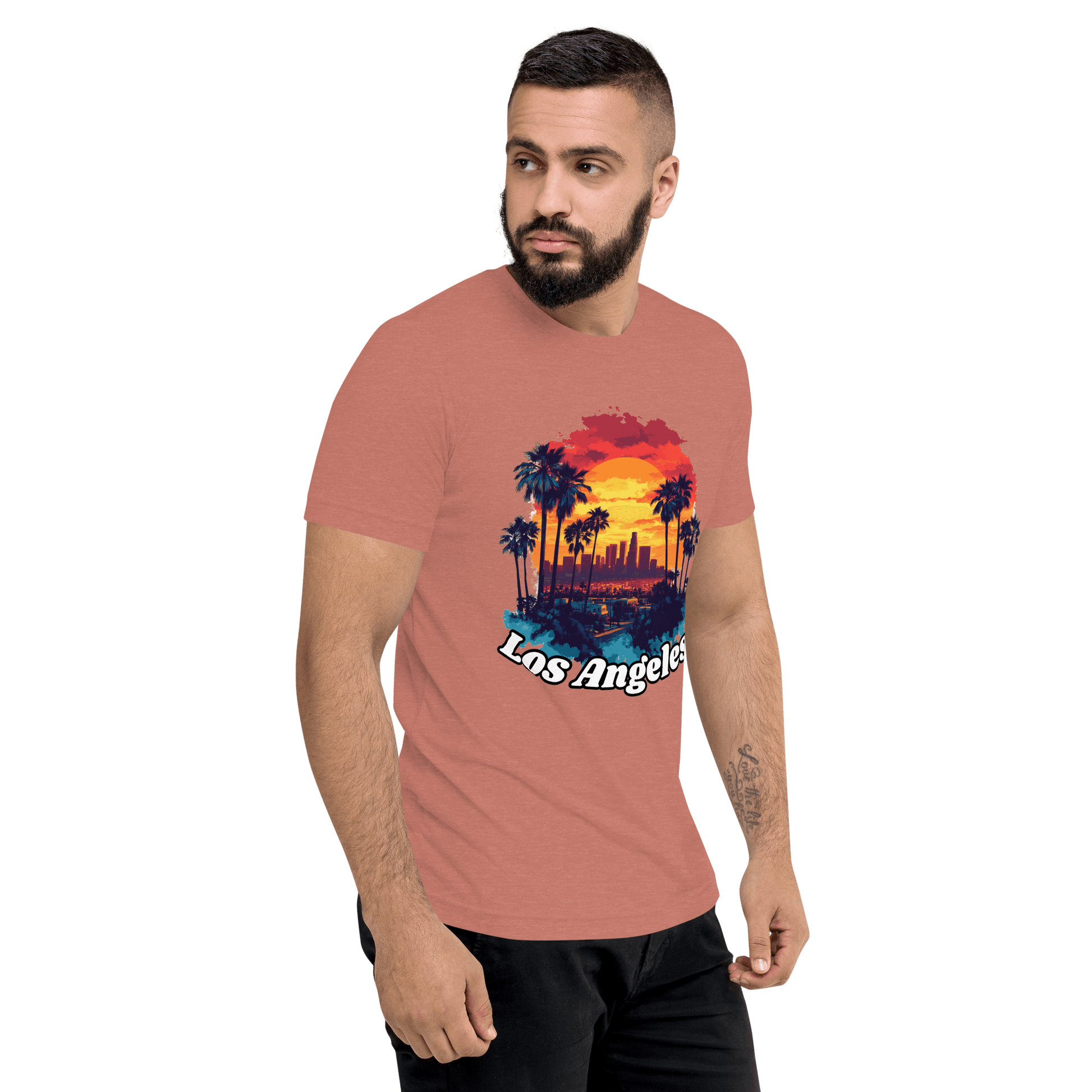 Kurzärmeliges Tri-Blend T-Shirt "Los Angeles" - Artexio