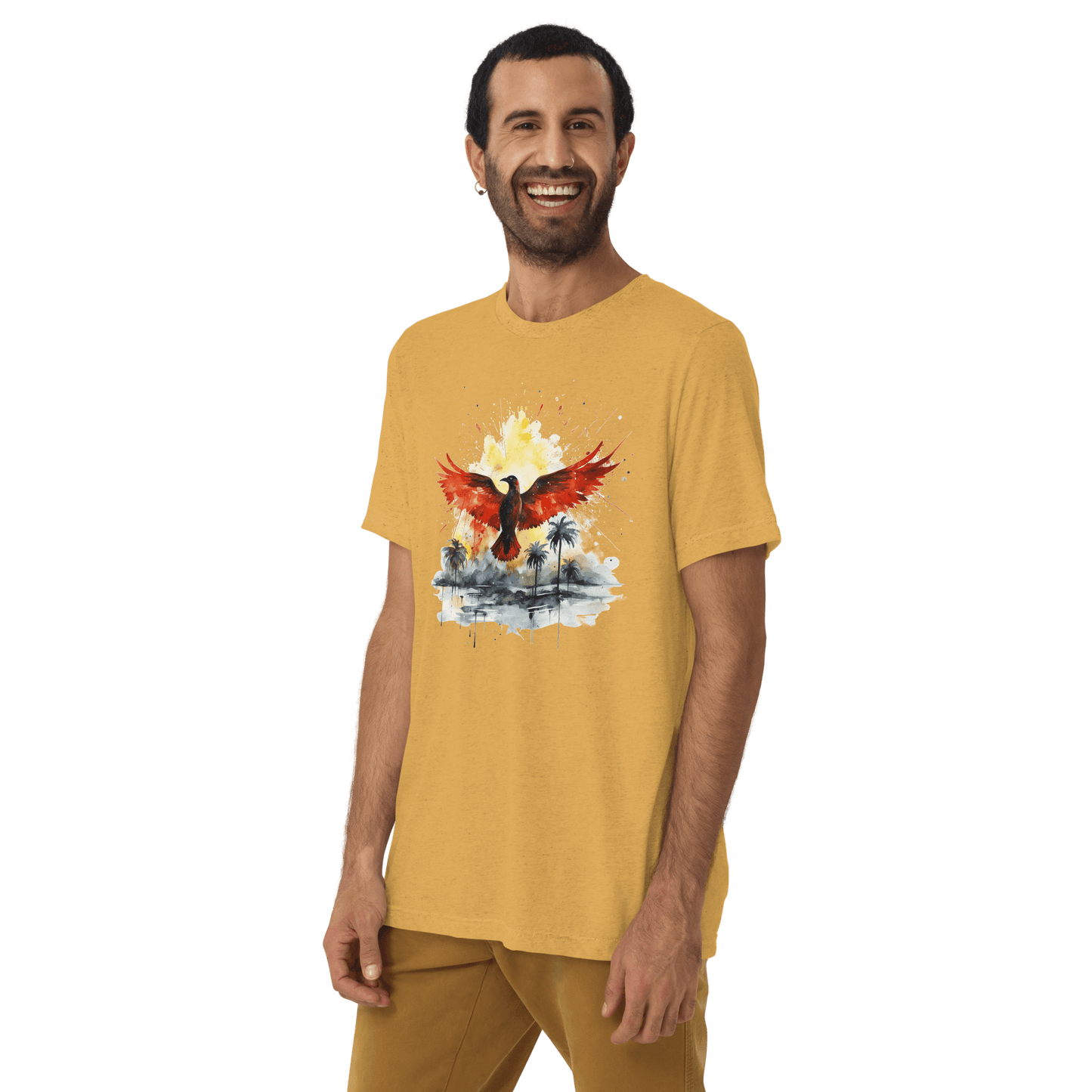 Kurzärmeliges Tri Blend T-Shirt "Firebird" - Artexio