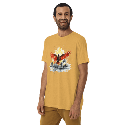 Kurzärmeliges Tri Blend T-Shirt "Firebird" - Artexio