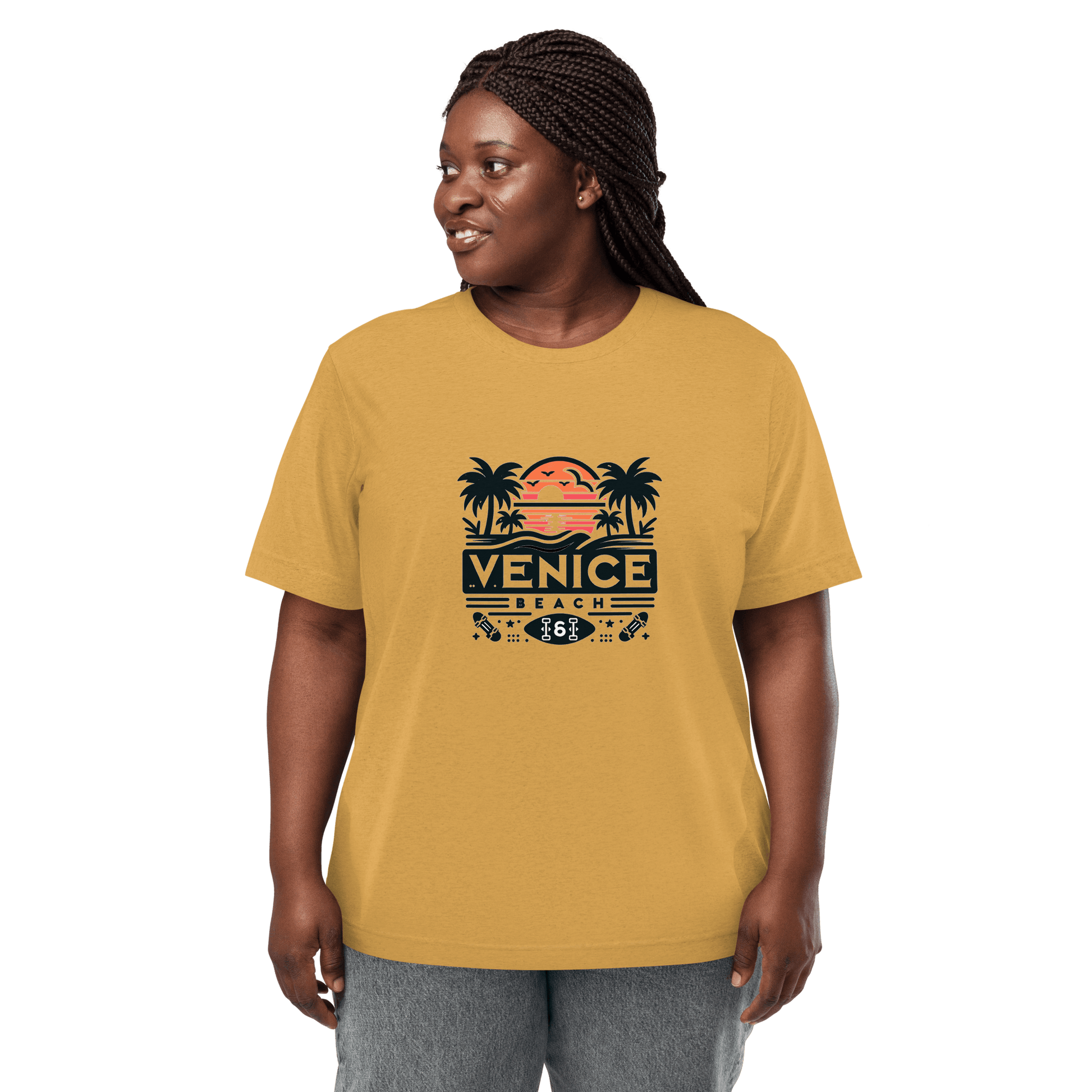 Kurzärmeliges Tri Blend T-Shirt "Venice Beach" - Artexio