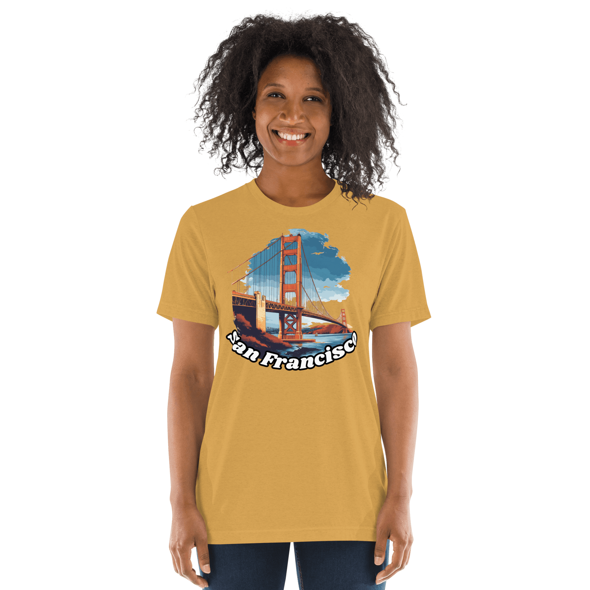 Kurzärmeliges Tri-Blend T-Shirt "San Francisco" - Artexio