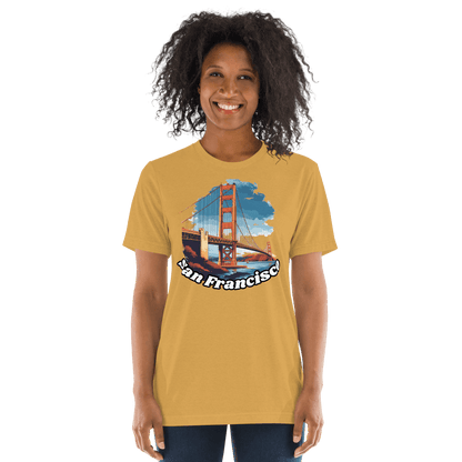 Kurzärmeliges Tri-Blend T-Shirt "San Francisco" - Artexio