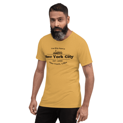 Kurzärmeliges Tri Blend T-Shirt "New York City" - Artexio