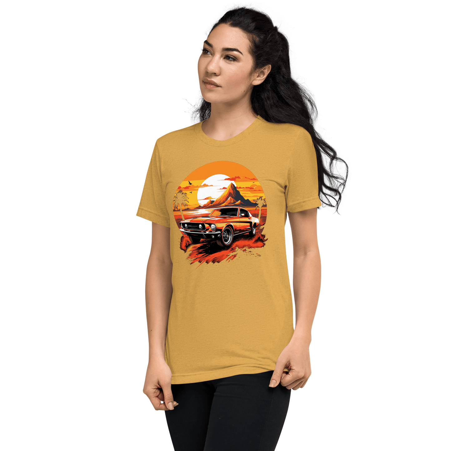 Short-sleeved tri-blend T-shirt "Ford Mustang"