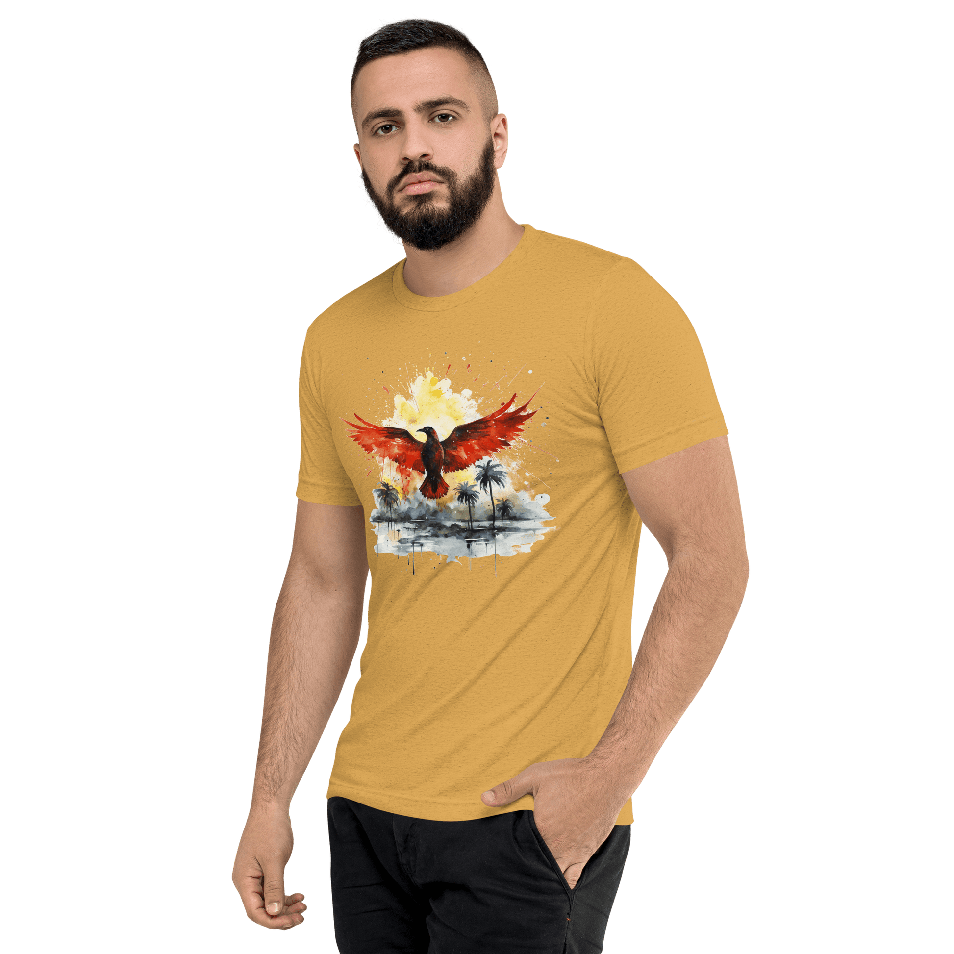 Kurzärmeliges Tri Blend T-Shirt "Firebird" - Artexio