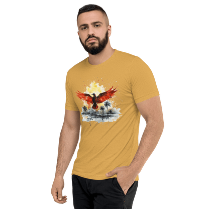 Kurzärmeliges Tri Blend T-Shirt "Firebird" - Artexio