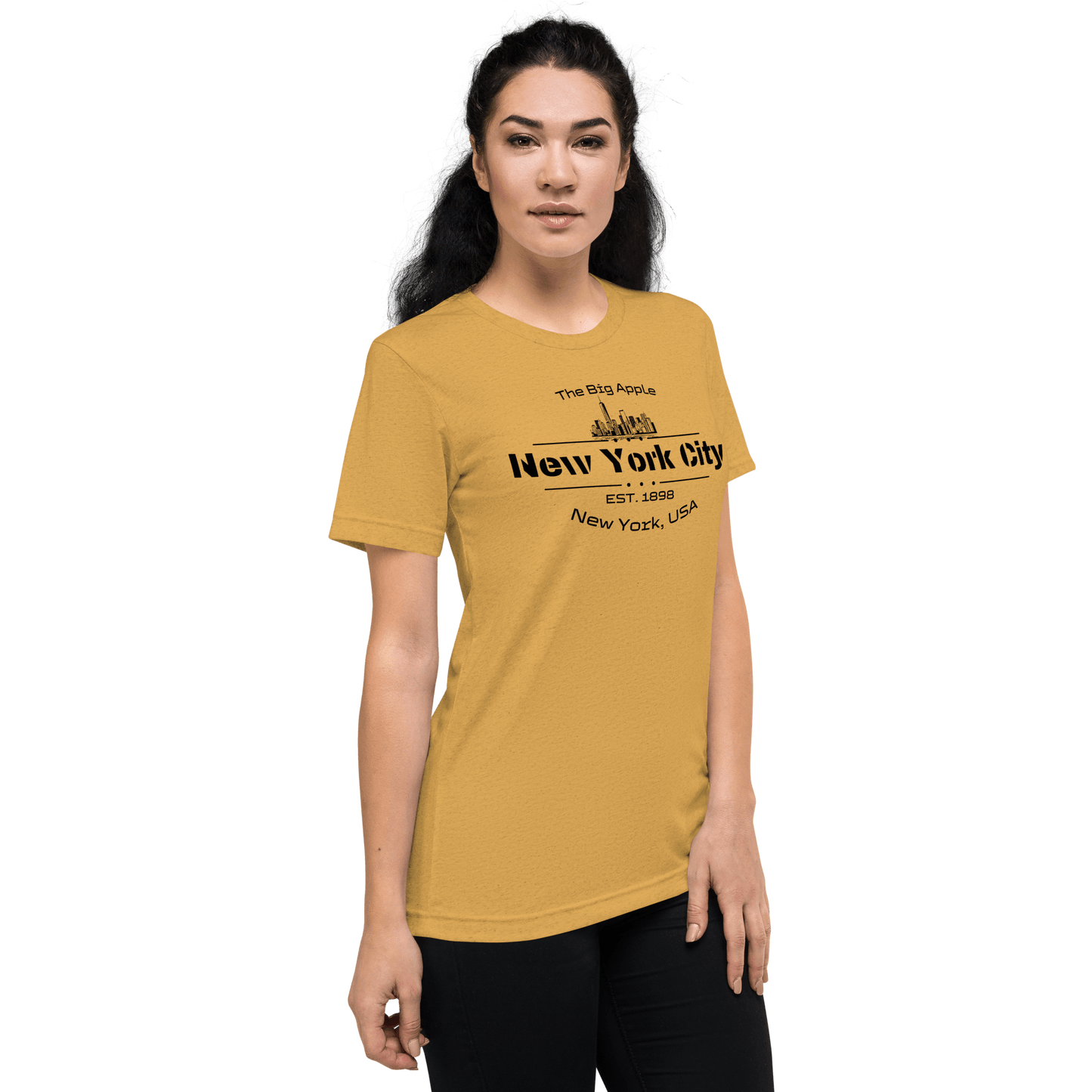 Kurzärmeliges Tri Blend T-Shirt "New York City" - Artexio