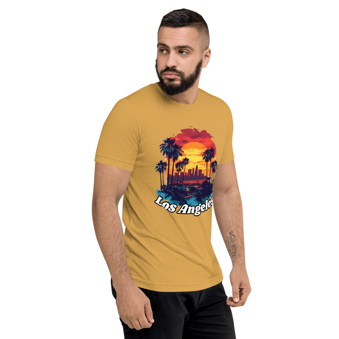 Kurzärmeliges Tri-Blend T-Shirt "Los Angeles" - Artexio