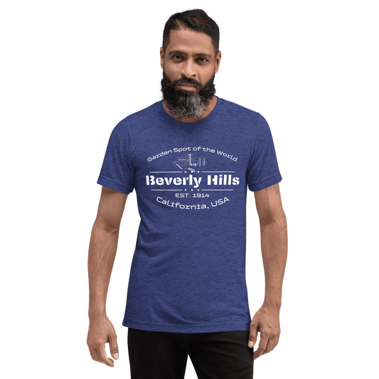 Kurzärmeliges Tri-Blend T-Shirt "Beverly Hills"