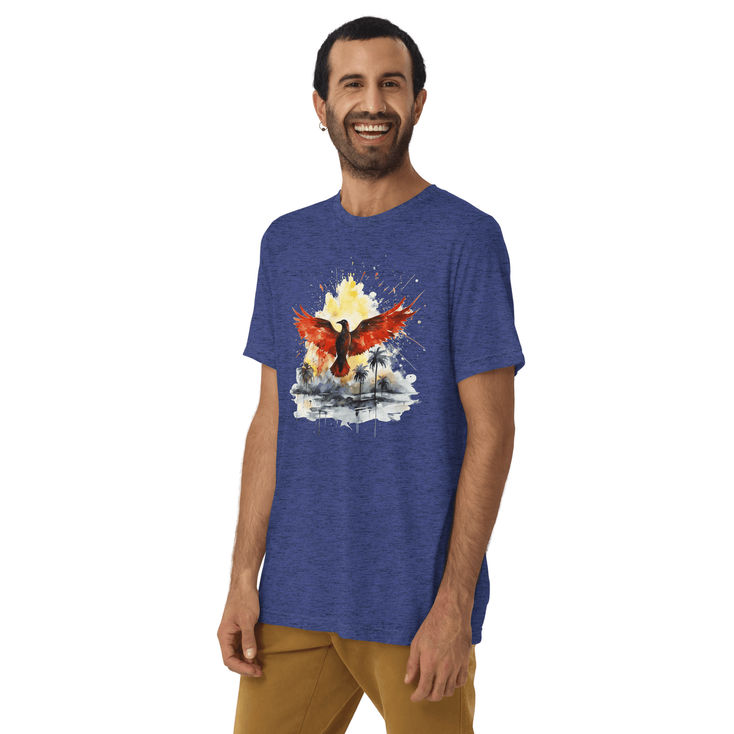 Kurzärmeliges Tri Blend T-Shirt "Firebird" - Artexio