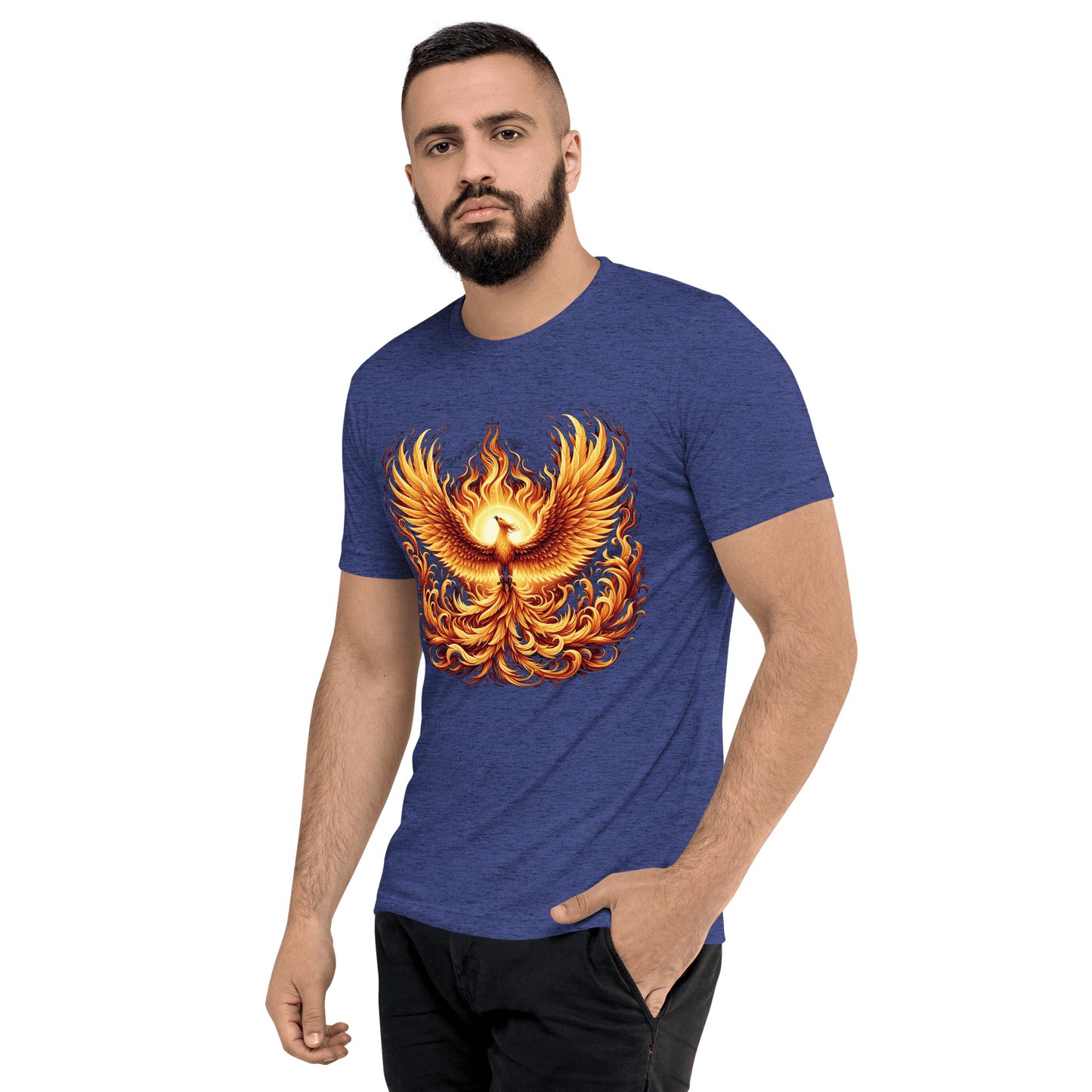 Kurzärmeliges Tri-Blend T-Shirt "Phoenix"