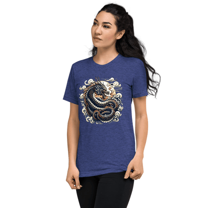 Kurzärmeliges Tri Blend T-Shirt "Drache" - Artexio