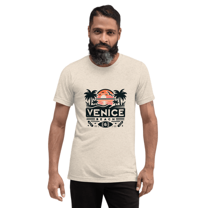 Kurzärmeliges Tri Blend T-Shirt "Venice Beach" - Artexio