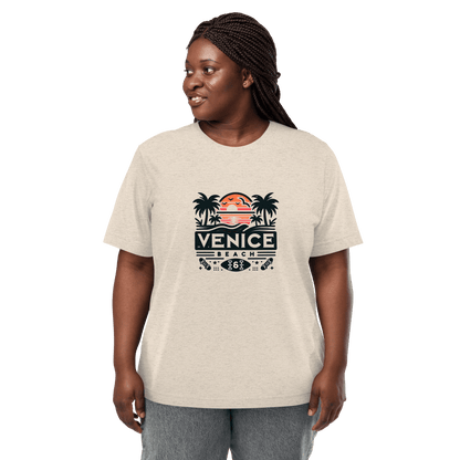 Kurzärmeliges Tri Blend T-Shirt "Venice Beach" - Artexio