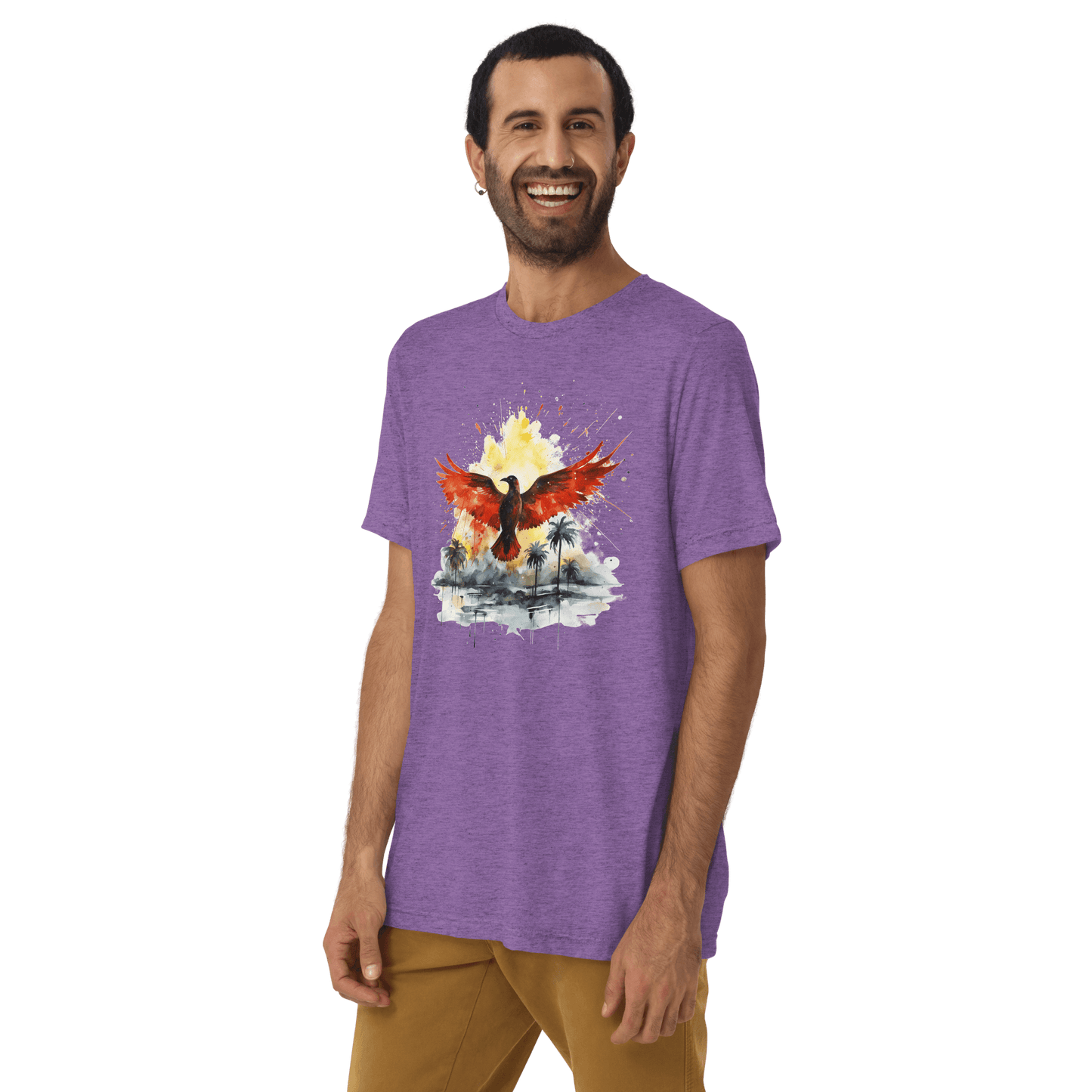 Kurzärmeliges Tri Blend T-Shirt "Firebird" - Artexio