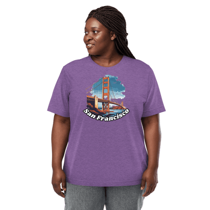 Kurzärmeliges Tri-Blend T-Shirt "San Francisco" - Artexio