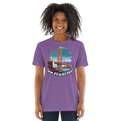 Kurzärmeliges Tri-Blend T-Shirt "San Francisco" - Artexio